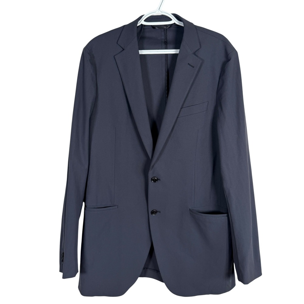 Sene Soho FlexTech Blazer Mens 44L Charcoal Performance 2 Button Notch Lapel